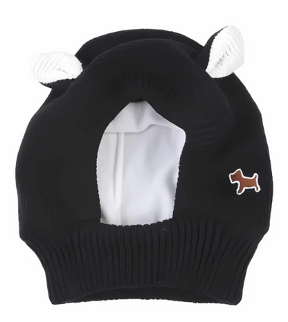 Bonnet En Tricot Chaud Avec Oreilles Pour Chiens