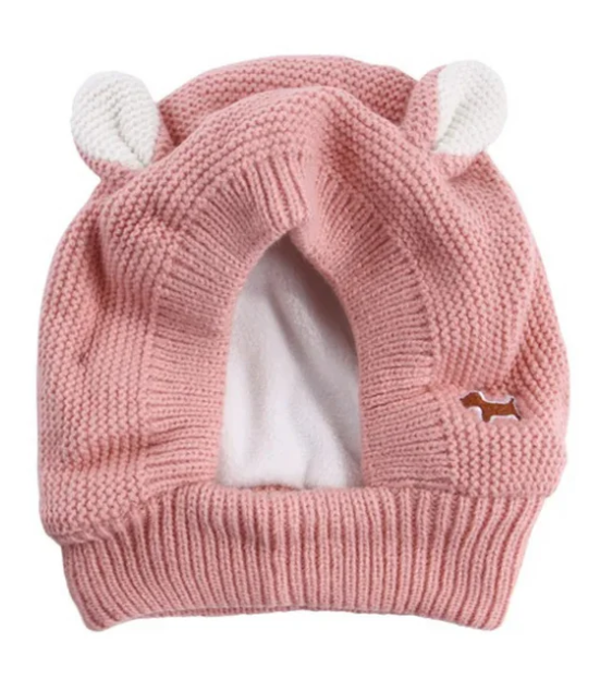 Bonnet En Tricot Chaud Avec Oreilles Pour Chiens