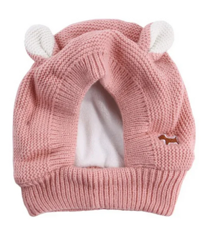 Bonnet En Tricot Chaud Avec Oreilles Pour Chiens