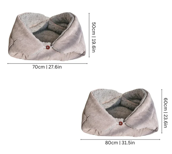 Lit Douillet Et Couverture 2-en-1 Pour Chats