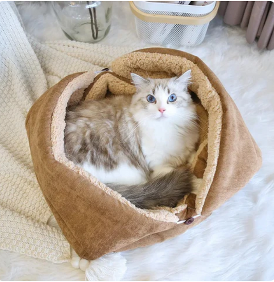 Lit Douillet Et Couverture 2-en-1 Pour Chats