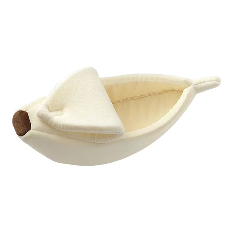 Nid D' Ange en Forme de Banane pour Chiens et Chats - Lit D' Hiver Confortable pour Animaux Domestiques