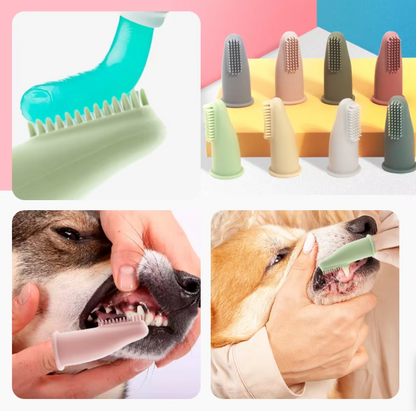 Brosse à Dents pour Chiens en Silicone - Soin Dentaire Doux et Efficace pour Chiens et Chats