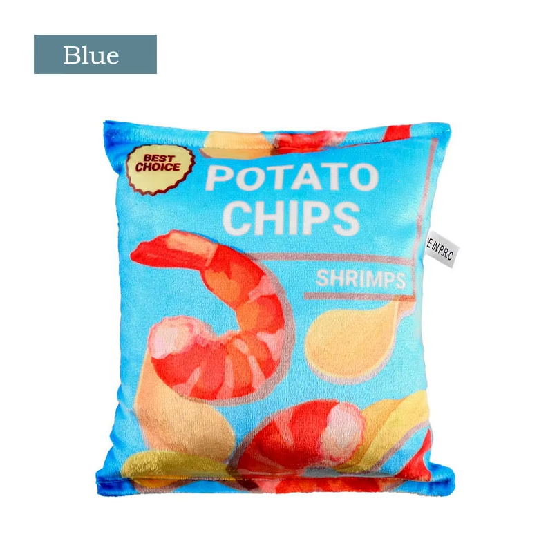 Jouet pour Chien Sac de Chips - Peluche Douce avec Couineur & Effet de Crépitement