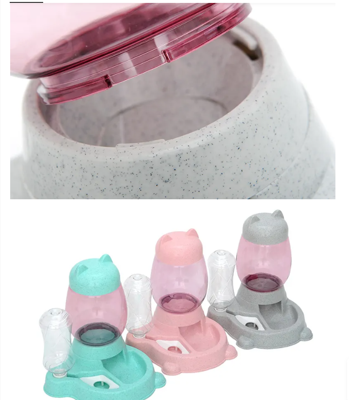 Distributeur Automatique de Nourriture pour Chats - Mangeoire pour Chatons au Design Adorable