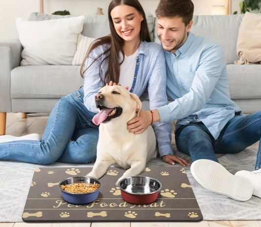 Tapis D' Alimentation Imperméable pour Animaux Domestiques - Tapis D' Alimentation Antidérapant et Facile à Nettoyer pour Chiens et Chats