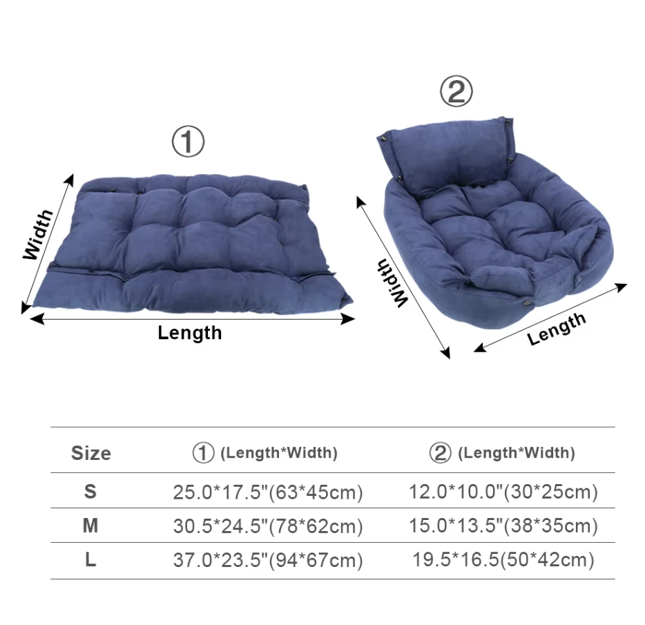Lit pour Chien Douillet avec Coussin - Lit pour Animaux Doux et Lavable pour Chiens et Chats
