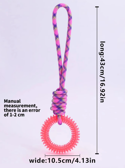Jouet Pour Chien Robuste Avec Anneau De Dentition - Jouet À Mâcher Corde À Déchirer Pour Un Plaisir Interactif