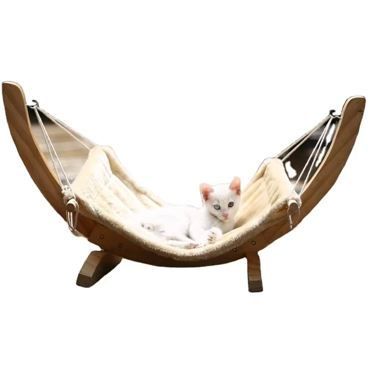 Hamac pour Chats - Housse Douce pour Lit en Bois pour Chats , Lavable et Résistante