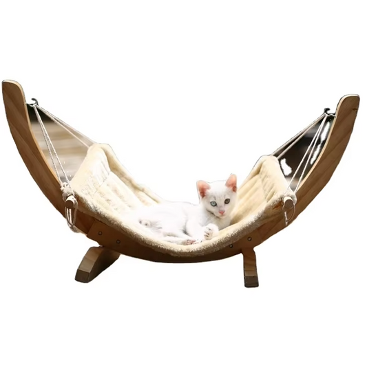 Hamac pour Chats - Housse Douce pour Lit en Bois pour Chats , Lavable et Résistante