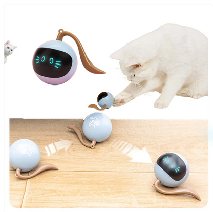Jouet Interactif pour Chats avec Lumières Led - Jouet en Forme de Boule pour Chats