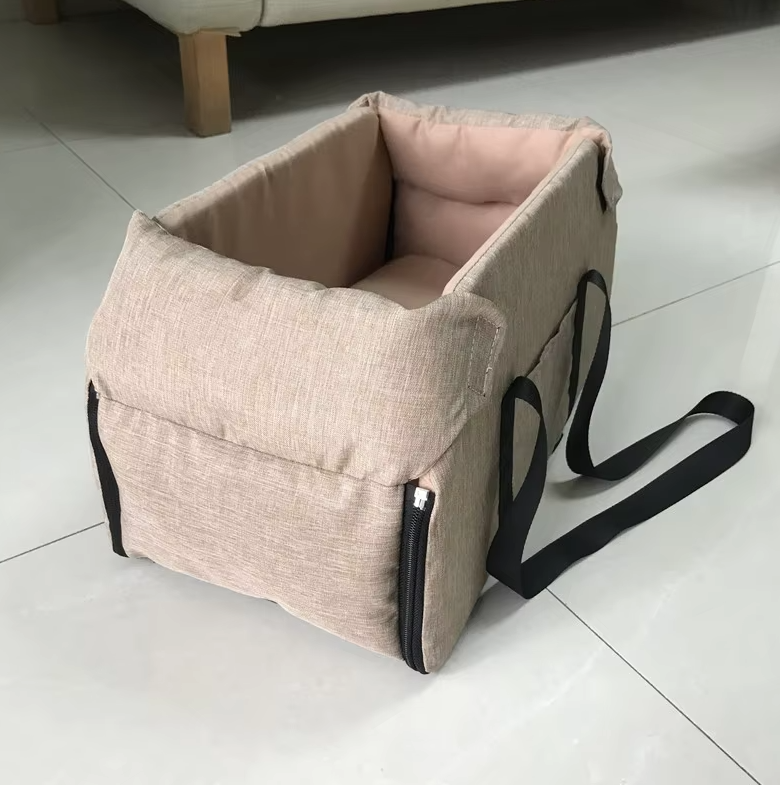 Siège pour Chien de Luxe pour la Voiture - Siège de Voiture Portable Rembourré avec Ceinture de Sécurité
