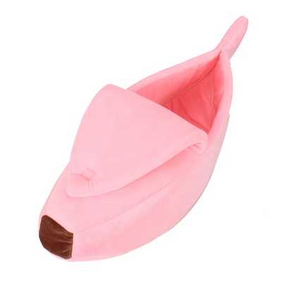 Nid D' Ange en Forme de Banane pour Chiens et Chats - Lit D' Hiver Confortable pour Animaux Domestiques