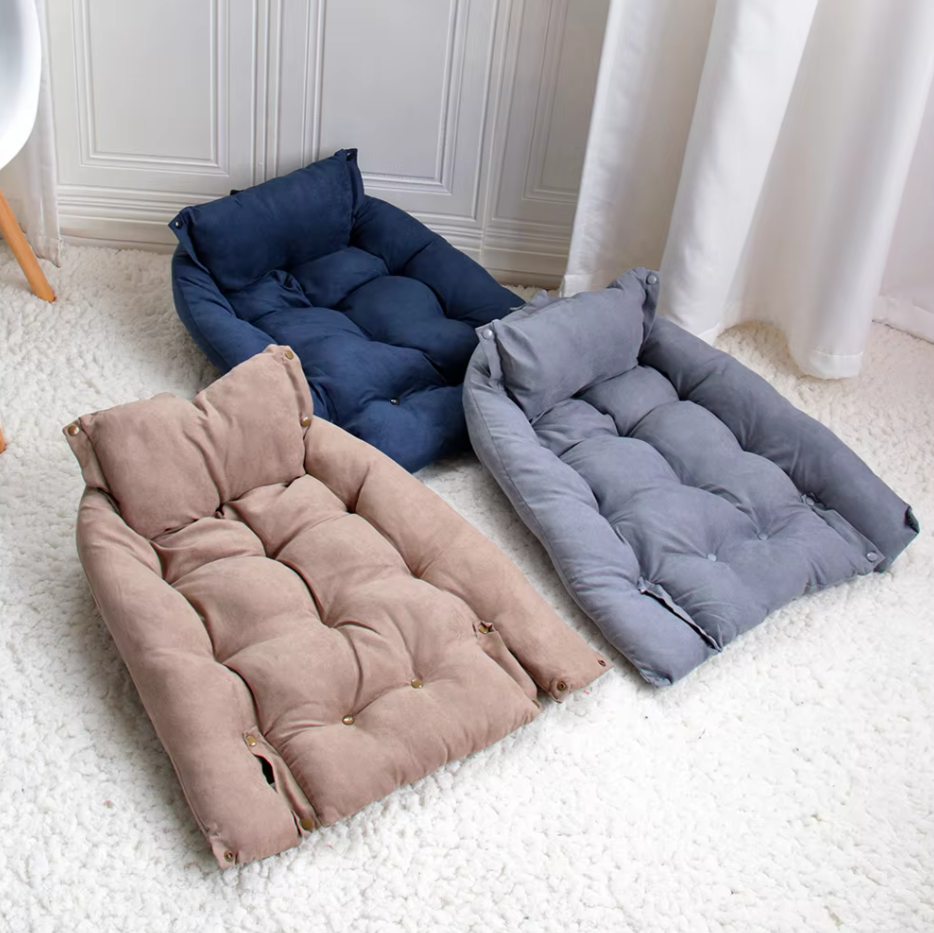 Lit pour Chien Douillet avec Coussin - Lit pour Animaux Doux et Lavable pour Chiens et Chats