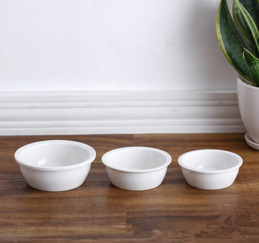 Céramique Gamelle pour Chiens et Chats - Gamelle Blanche Classique pour Animaux de Compagnie