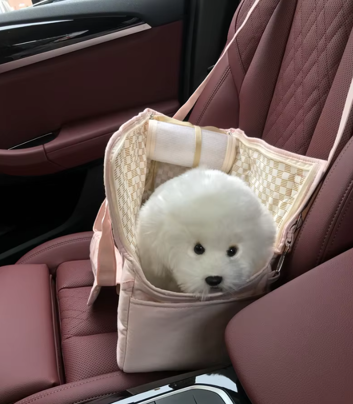 Sac de Transport Élégant pour Petits Chiens - Sac de Transport Confortable et Respirant pour Animaux Domestiques
