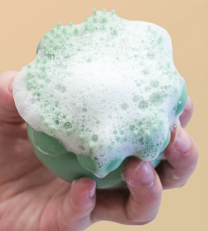 Brosse en Silicone pour Animaux de Compagnie avec Distributeur de Mousse - Soin Efficace du Pelage des Chiens et des Chats
