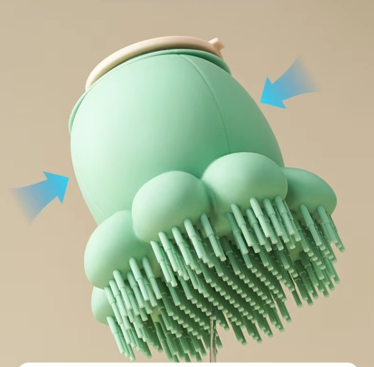 Brosse en Silicone pour Animaux de Compagnie avec Distributeur de Mousse - Soin Efficace du Pelage des Chiens et des Chats
