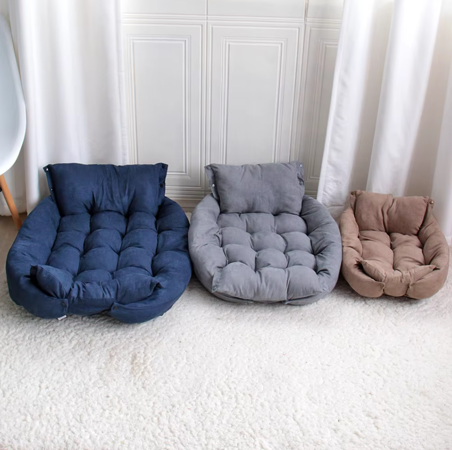 Lit pour Chien Douillet avec Coussin - Lit pour Animaux Doux et Lavable pour Chiens et Chats