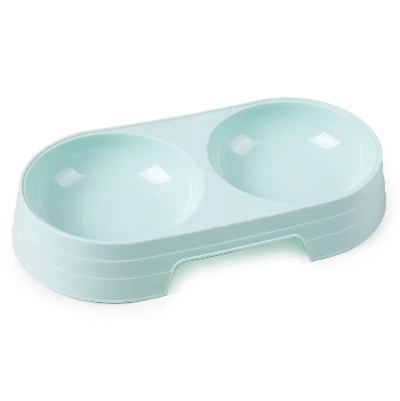 Set D' Assiettes Double pour Chiens avec Base Antidérapante