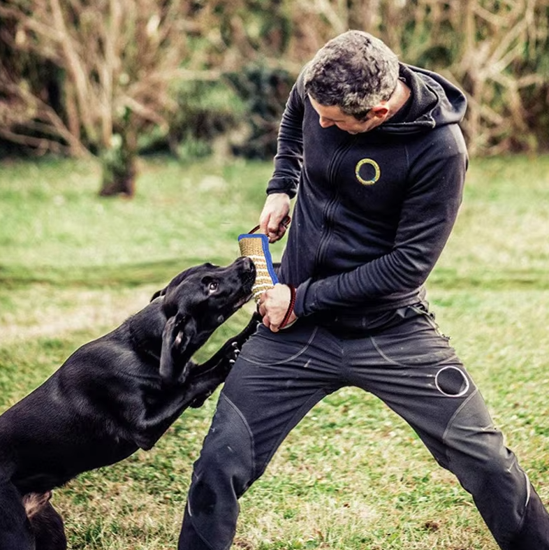 Saucisse à Croquer pour Chiens - Jouet D' Entraînement Robuste en Jute avec Poignées pour Chiots Chiens Adultes