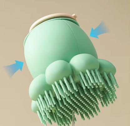 Brosse en Silicone pour Animaux de Compagnie avec Distributeur de Mousse - Soin Efficace du Pelage des Chiens et des Chats