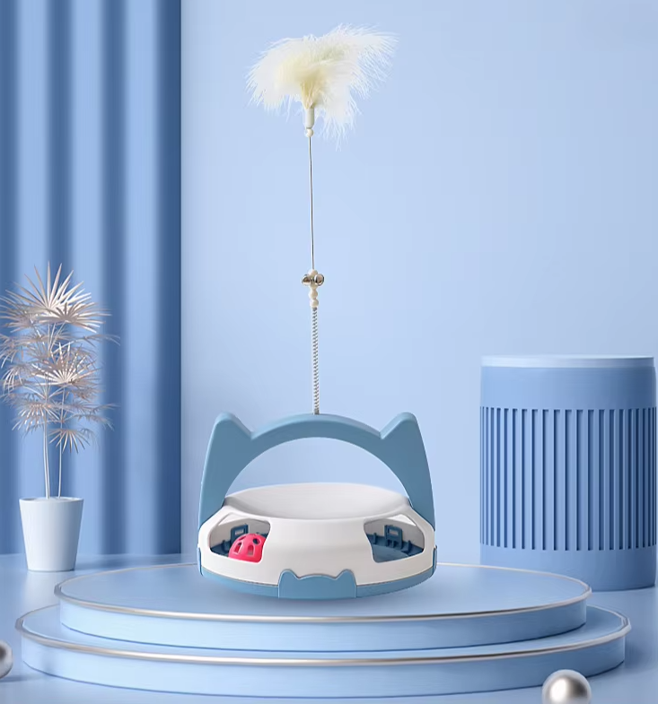 Jouet Interactif Pour Chats Avec Plumes Et Balle Roulante Pour Tigres De Salon Actifs