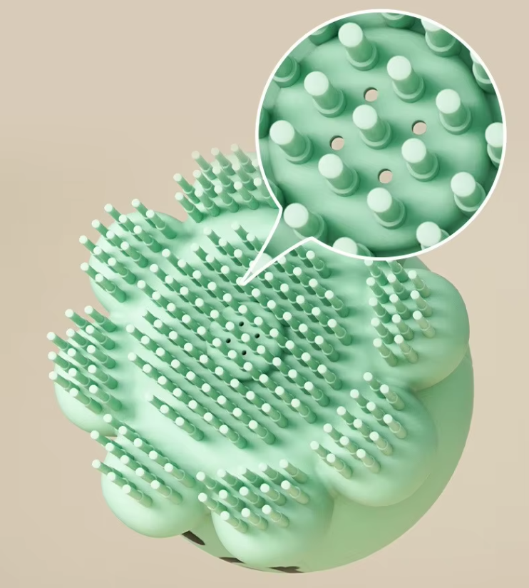 Brosse en Silicone pour Animaux de Compagnie avec Distributeur de Mousse - Soin Efficace du Pelage des Chiens et des Chats