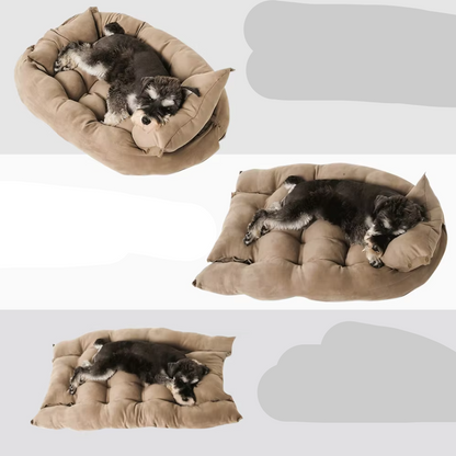 Lit pour Chien Douillet avec Coussin - Lit pour Animaux Doux et Lavable pour Chiens et Chats