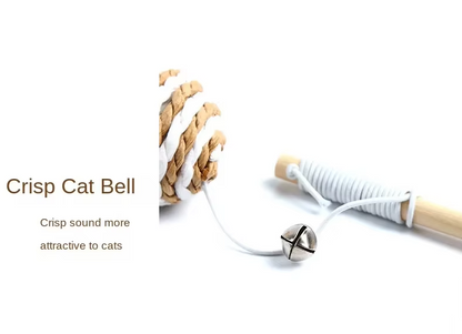 Jouets Interactifs pour Chats - Jouets Naturels avec Plumes et Clochettes