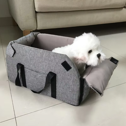 Siège pour Chien de Luxe pour la Voiture - Siège de Voiture Portable Rembourré avec Ceinture de Sécurité
