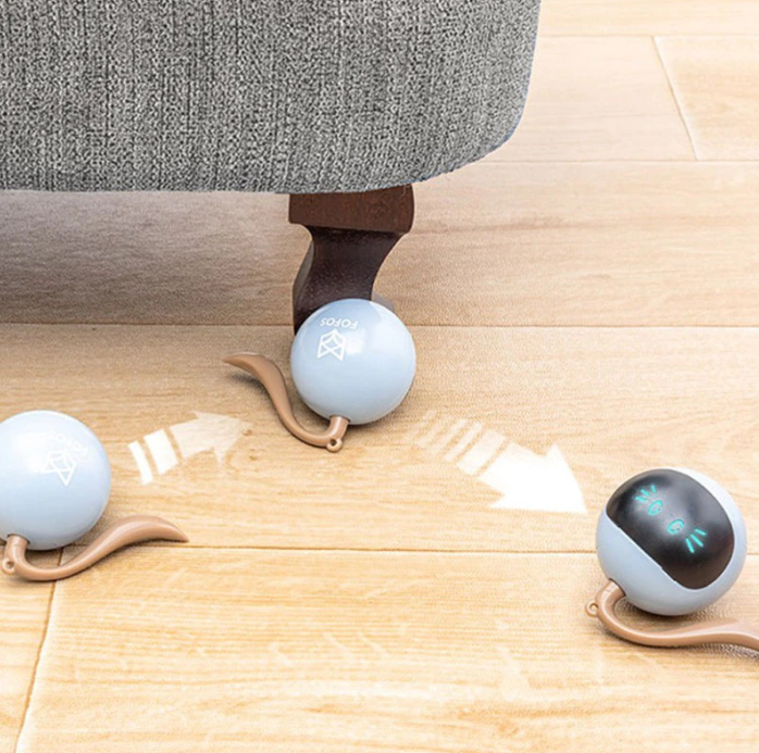 Jouet Interactif pour Chats avec Lumières Led - Jouet en Forme de Boule pour Chats