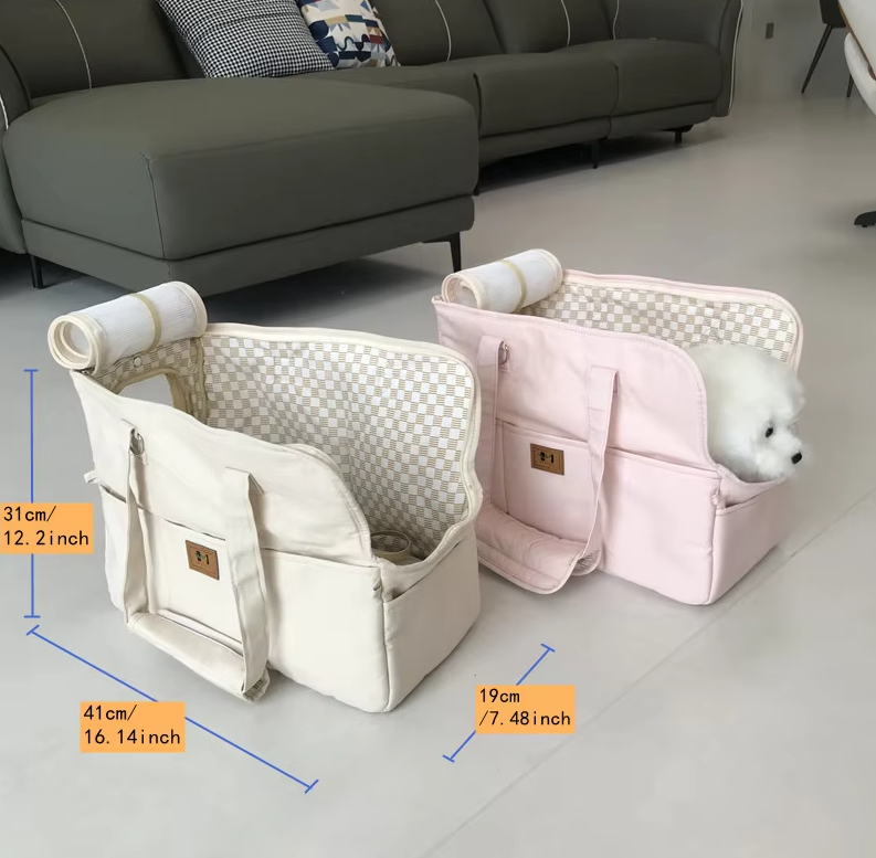 Sac de Transport Élégant pour Petits Chiens - Sac de Transport Confortable et Respirant pour Animaux Domestiques