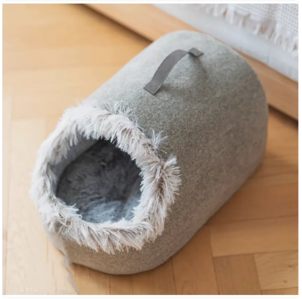 Lit De Maison Pour Chats Avec Bord Moelleux Pour Un Confort Ultime