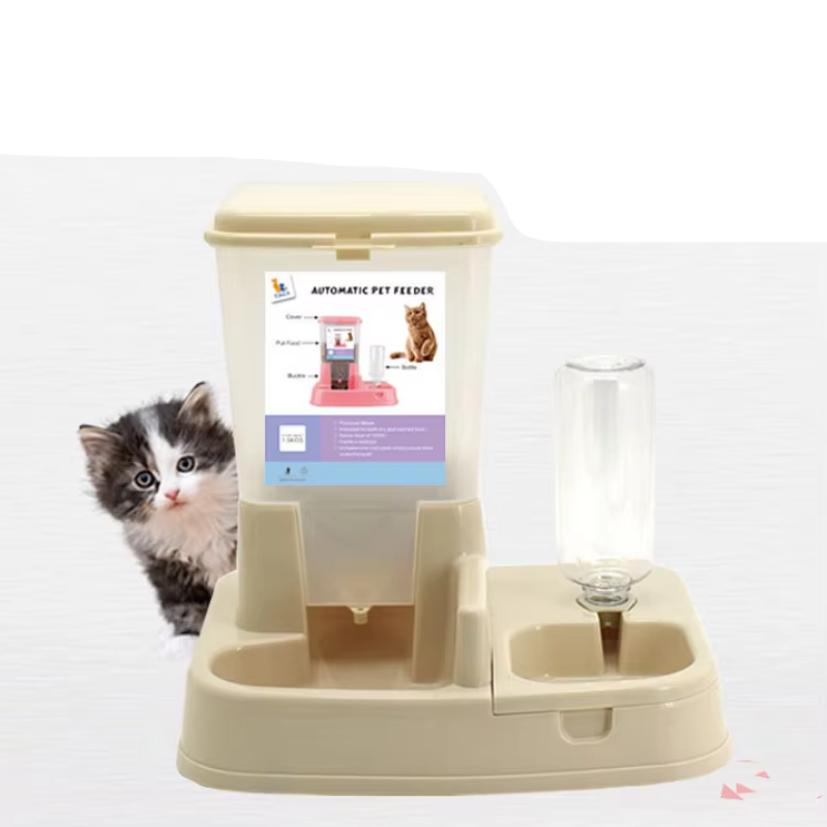 Distributeur Automatique de Nourriture et D' Eau pour Chats et Chiens - Double Ecuelle à Grande Capacité
