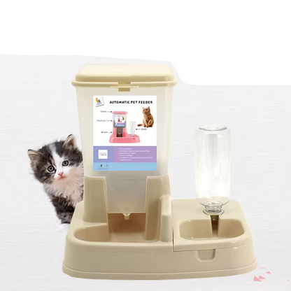 Distributeur Automatique de Nourriture et D' Eau pour Chats et Chiens - Double Ecuelle à Grande Capacité