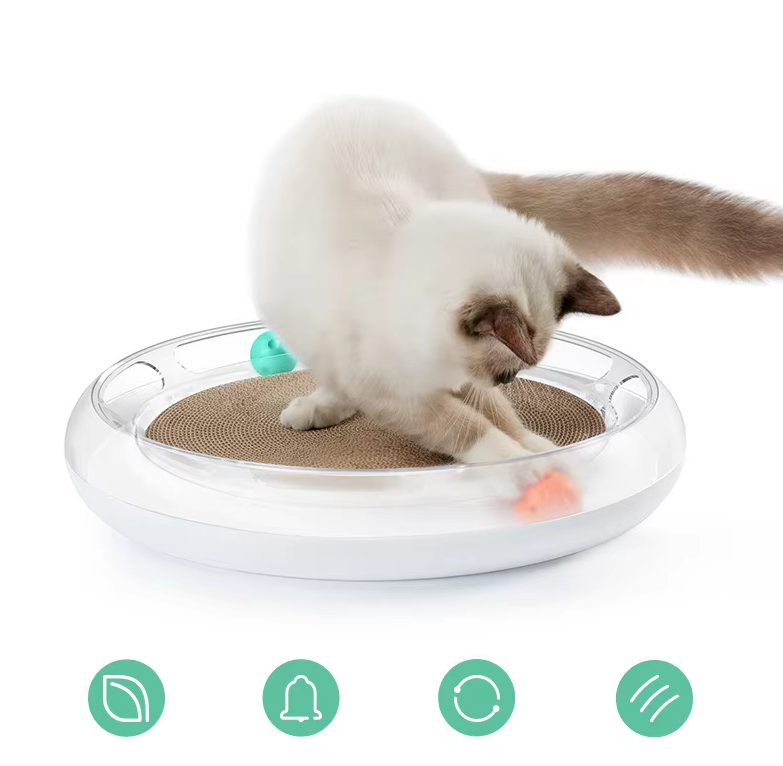 Jouets Interactifs pour Chats - Griffoir avec Balles pour des Heures de Plaisir