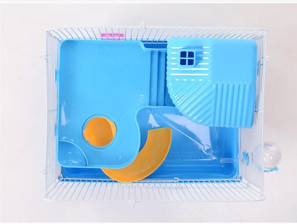 Cage pour Hamsters avec Étages et Biberon - Cage Compacte pour Rongeurs