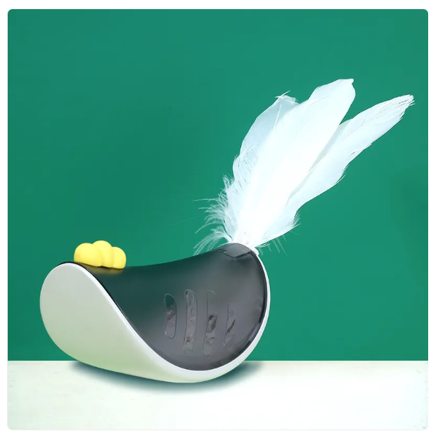 Jouet Interactif pour Chats avec Ressort et Fonction Snack pour une Occupation Active