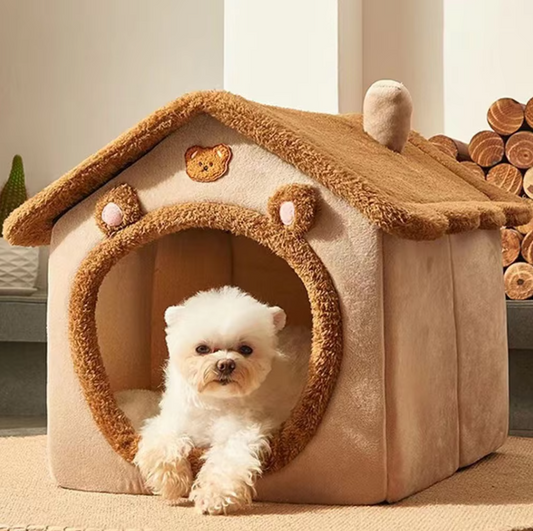 La Maison Confortable pour Animaux de Compagnie - Lit Doux et Chauffant pour Chats et Chiens au Design Douillet