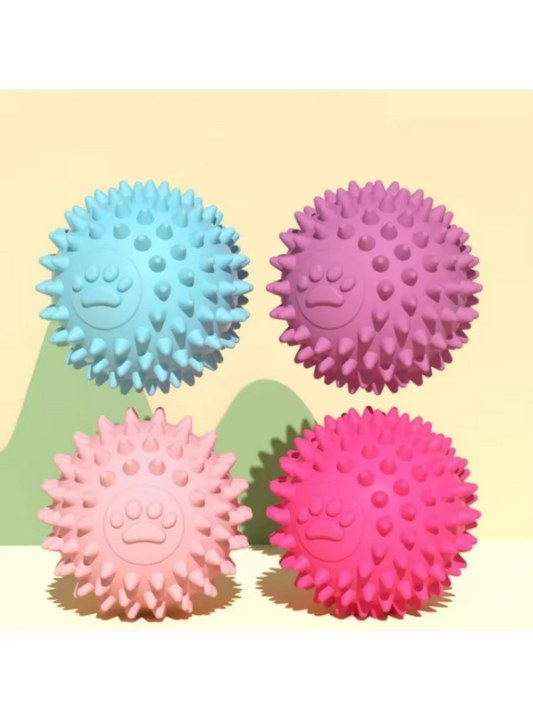 Balle À Picots Jouet Pour Chien - Balle À Mâcher En Caoutchouc Souple Pour L' Hygiène Dentaire