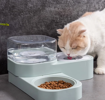 Distributeur D' Eau et de Nourriture pour Animaux Domestiques avec Système Anti-gouttes