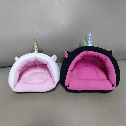 Lit pour Chat au Design Licorne - Lit Confortable pour Animaux Domestiques , pour Chats et Petits Chiens