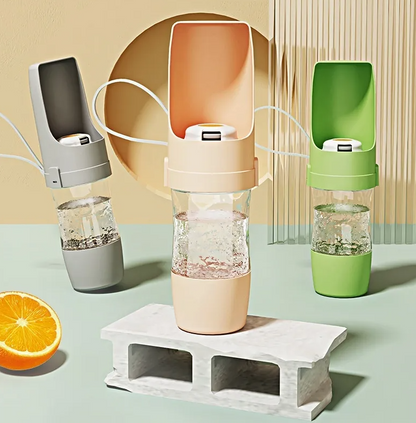 Bouteille D' Eau Pliable pour Animaux Domestiques avec Réservoir de Nourriture