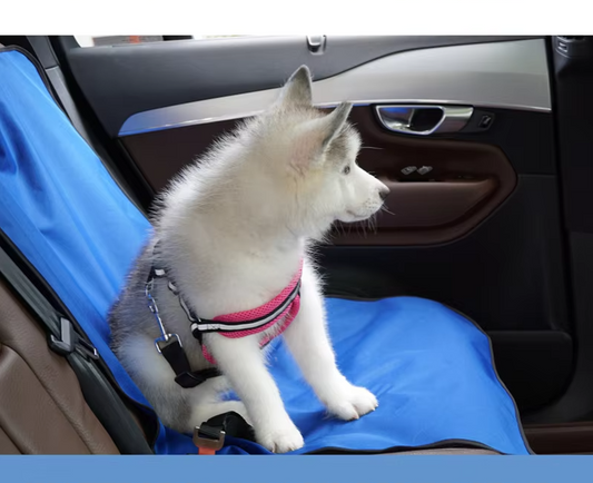 Couverture de Siège de Voiture Étanche pour Chiens - Tapis de Protection Antidérapant avec Fixation pour Ceinture de Sécurité