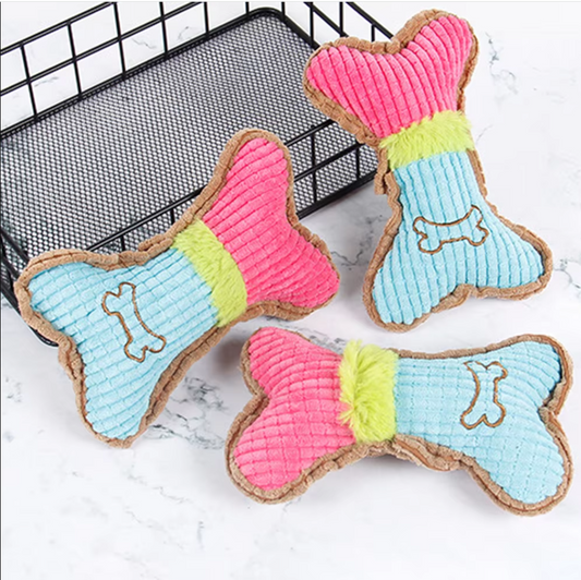 Jouet pour Chien en Forme de Couineur - Coussin à Mâcher Robuste en Forme D' Os