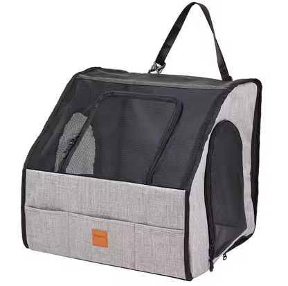 Siège pour Chien de Voiture Sûr - Sac de Transport Pliable avec Fenêtres en Filet Système de Harnais