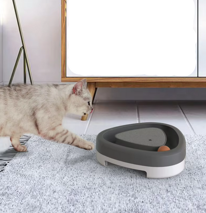 Jouet Interactif pour Chat avec Balle - Griffoir et Piste de Jeu pour les Chats Actifs