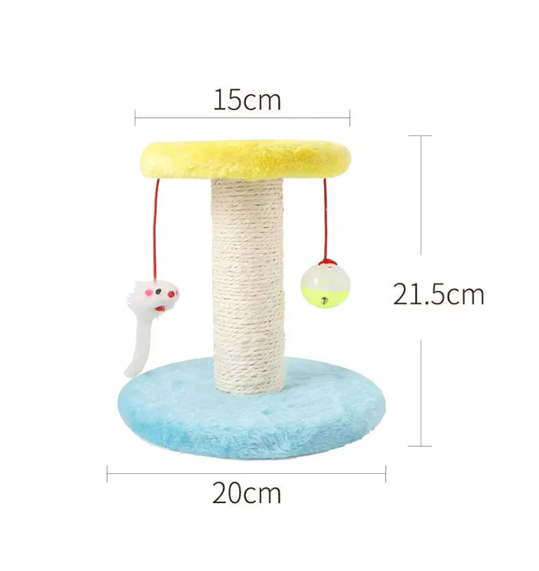 Arbre à Chat avec Jouets - Colonne à Griffer avec Balle Interactive et Souris