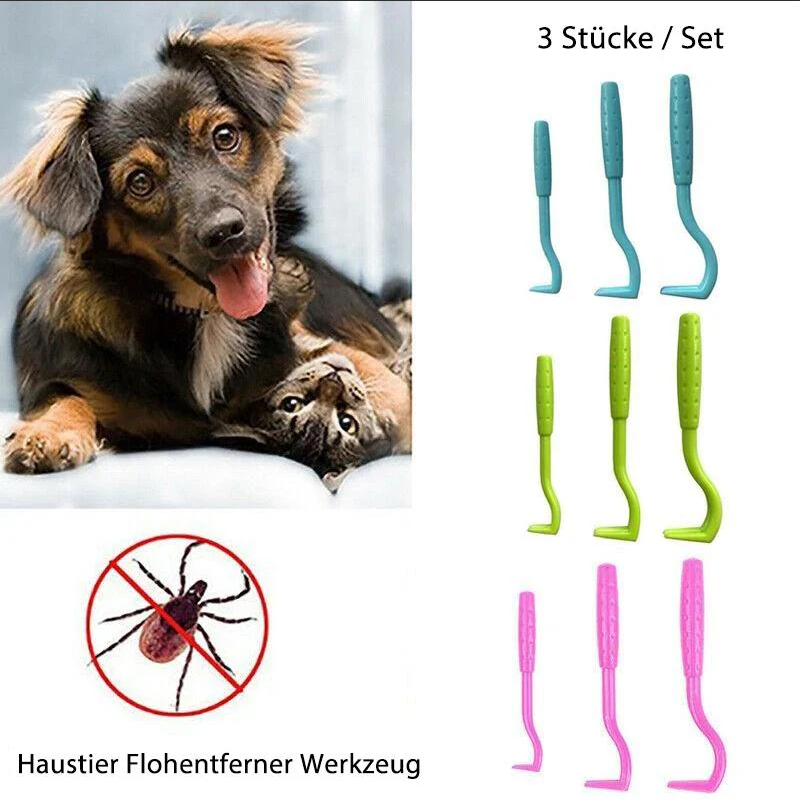 Set de Crochets à Tiques pour Animaux de Compagnie ( 3 Pièces )